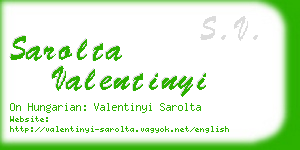 sarolta valentinyi business card